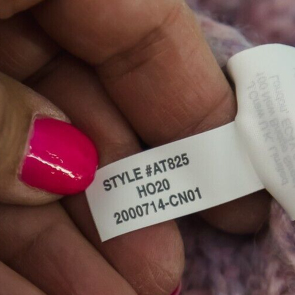 J. Crew Size Large L Purple Pink Turtleneck Button Alpaca Merino Wool Sweater - Picture 7 of 8